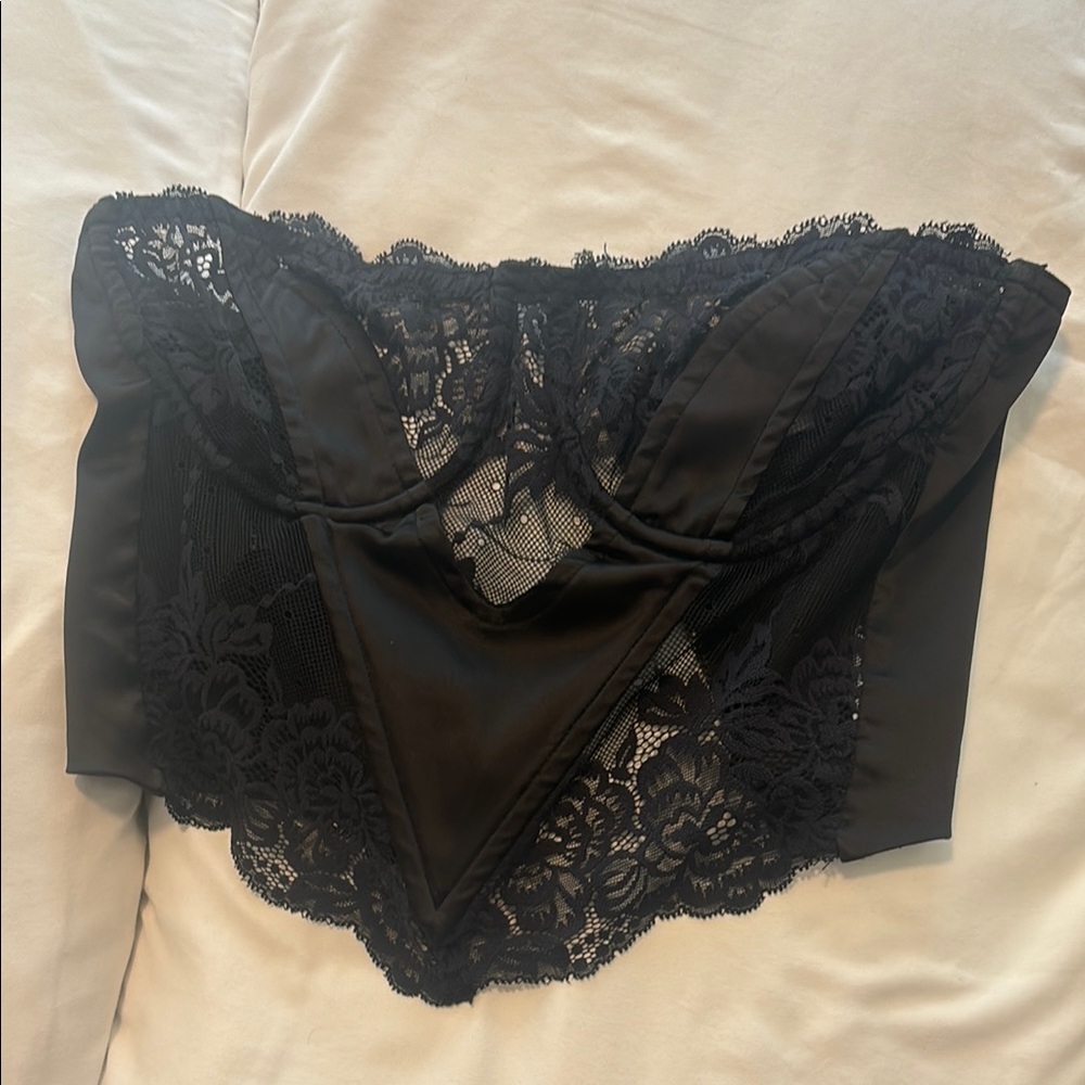 Princess Polly Black Lace Bandeau
